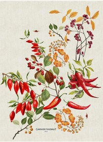 Set di 4 strofinacci jacquard Piments Doux Epices