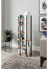 Lampada da terra con ripiani MODA DOR 1xE27/40W/230V nero/marrone