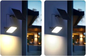Proiettore solare LED con sensore LED/10W/3,7V 4000K IP65 3600 mAh + telecomando