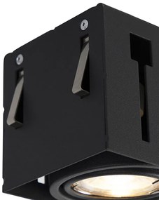 Faretto da incasso moderno Smart nero senza bordi con 3 GU10 Wifi - Oneon 3