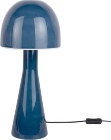 Lampada da tavolo blu scuro con paralume in vetro (altezza totale 45 cm) Bombin – Leitmotiv