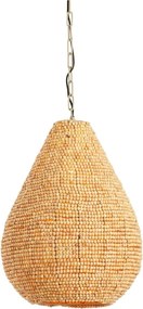 Lampadario in colore naturale con paralume in legno ø 40 cm Kabinda - Light &amp; Living