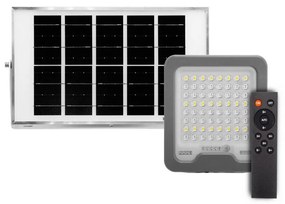 Faro LED Solare 50W IP66, Telecomando Incluso, 1.000 lumen - SERIE PRO Colore  Bianco Naturale 4.000K