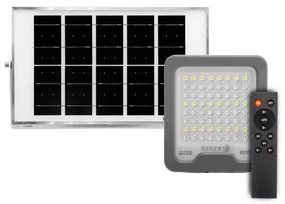Faro LED Solare 50W IP66, Telecomando Incluso, 1.000 lumen - SERIE PRO Colore Bianco Naturale 4.000K
