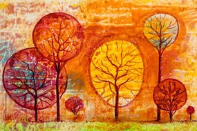 Stampa su tela – Alberi nei colori dell'autunno
