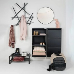 Scarpiera nera in metallo Billy - Spinder Design