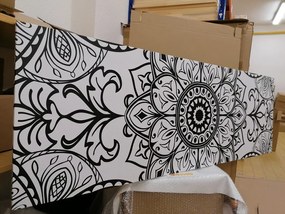 Quadro su tela – Ornamento bianco e nero