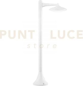 Paletto led alyson bianco 12w 1300lm 4000k ip44 28x91cm in alluminio