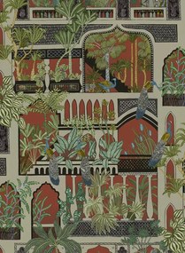 Josephine Munsey Tapete Peacock Arches - Terracotta