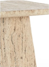 Tavolino con piano in pietra 45x45 cm Kepami - Light &amp; Living