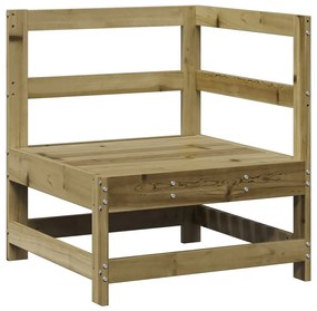 Set salotto da giardino 7 pz in legno impregnato di pino