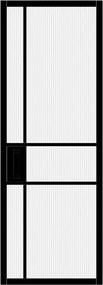 Anta per porta scorrevole ARTENS Tamara in alluminio nero, L 86 x H 215 cm spessore 30 mm, apertura reversibile