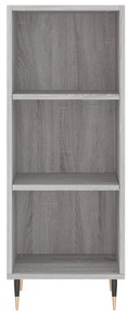 Credenza Grigio Sonoma 34,5x34x180 cm in Legno Multistrato