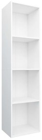 Libreria / Mobile TV Bianco 36x30x143 cm in Legno Multistrato