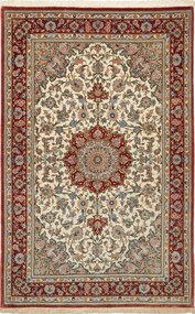 Isfahan Tappeto 100x140 Rosso (Iran) Annodato A Mano