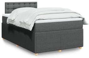 Giroletto A Molle Con Materasso Grigio Scuro 120x200 Cm Tessuto /