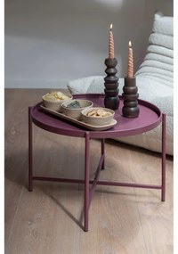 Tavolino da salotto rotondo color malva in metallo ø 50 cm Meseta – Leitmotiv