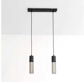 Lampadario a sospensione con filo MELODY 2xE27/15W/230V nero
