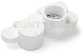 Chio applique da parete 2 luci up/down in gesso bianco attacco gx53...