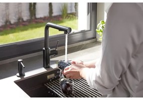 KFA Armatura 990-100-81 - Distributore di sapone da incasso DUERO opaco nero