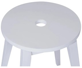 Sgabello in legno di gomma bianco Club - Bonami Essentials