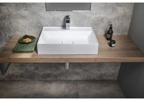Sapho - Lavabo da appoggio GODIVA 58x44 cm marmo/bianco