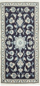 Nain Tappeto 70 x 130 Blu (Iran) Annodato A Mano