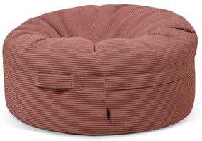 Puof a sacco color mattone con rivestimento in velluto a coste Roll 105 – SLOWDOWN