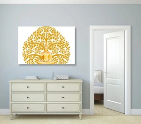 Stampa su tela – Buddha con albero della vita