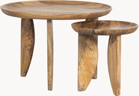 Set di 2 tavolini in legno di mango High Heels
