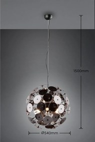 Apparecchio a sospensione nero opaco Discalgo - Trio