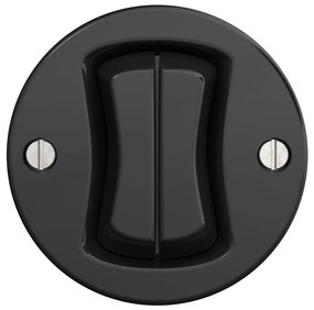 Kliklap - Doppio pulsante in stile retrò senza cornice, nero