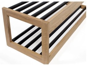 Scarpiera in metallo nero/naturale Slussen - Woodman