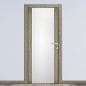 Porta battente Almond vetrata avena L 80 x H 210 cm reversibile