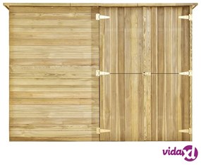 vidaXL Ripostiglio da Giardino 232x110x170 in Legno di Pino Impregnato