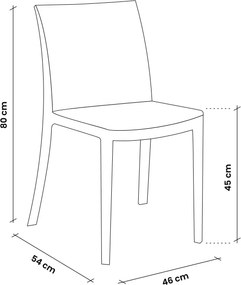 VOLGA - sedia da giardino in plastica