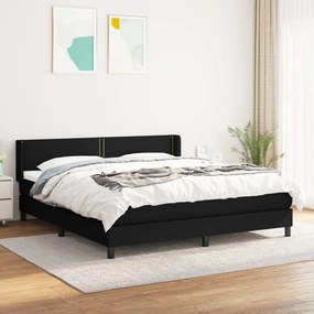 Giroletto A Molle Con Materasso Nero 160x200 Cm İn Tessuto /