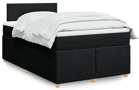 Giroletto A Molle Con Materasso Nero 120x190 Cm İn Tessuto /