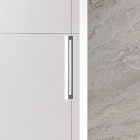 Kamalu - Porta doccia scorrevole 110cm altezza 200cm finitura cromo | KZ4000