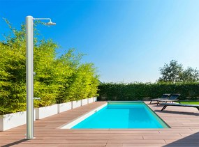 Doccia Solare da Giardino 28L Miscelatore e Lavapiedi Tevere X Satinato...