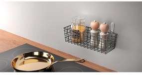 Cestino da cucina a parete nero Lava Koala - Metaltex