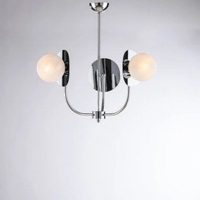 Lampadario Contemporaneo Selene Metallo Cromo 3 Luci E14