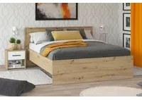 Letto industry economico, finitura Rovere, rete non inclusa, ZFM31611011