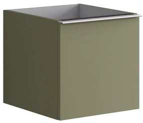 Struttura semi colonna da bagno Pixel 1 cassetto laccato opaco verde salvia L 40 x H 40 x P 45.5 cm