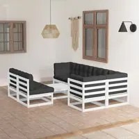 Set Divani da Giardino 8 pz con Cuscini Legno Massello di Pino 3076660