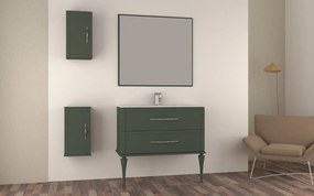 Specchio con illuminazione integrata bagno rettangolare Tiffany BADEN HAUS L 98 x H 90 x P 4 cm verde