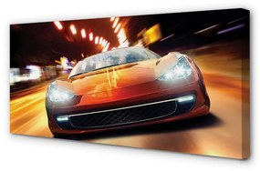 Quadro stampa su tela Sports Auto City of Light 100x50 cm