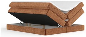 Letto boxspring arancione con contenitore/senza testiera 160x200 cm Juniper – Maison de Rêve