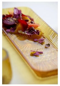 Piatto da portata in vetro arancione 14x38 cm Kusintha - Bitz