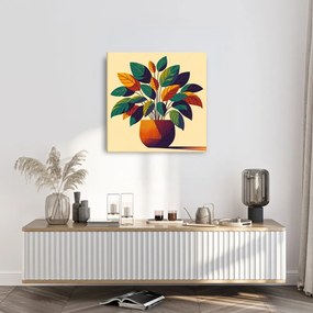 Quadro su tela – Foglie tropicali in toni caldi